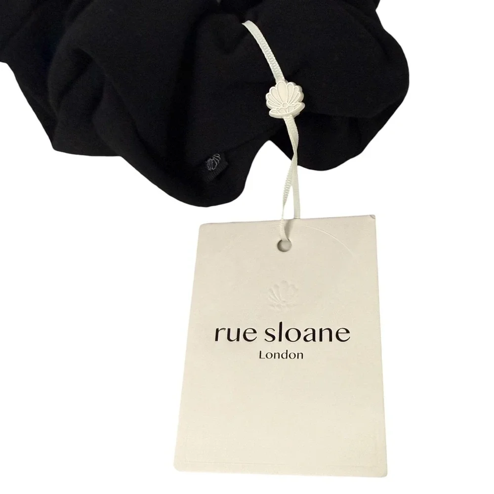 NEW Rue Sloane London Chou Super Scrunchie Black Oversized Statement Hair Tie